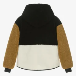 Moschino Kid-Teen Black Colourblock Fleece Jacket Best