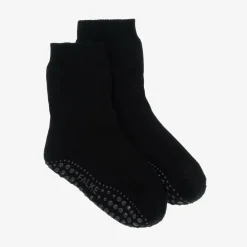 Falke Black Cotton & Wool Slipper Socks Hot