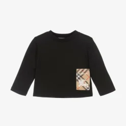 Burberry Black Cotton Baby Top Outlet