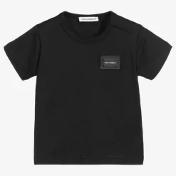 Dolce amp; Gabbana Black Cotton Baby T-Shirt Clearance