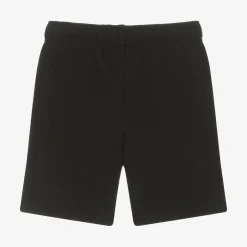 Lacoste Black Cotton Crocodile Shorts Outlet