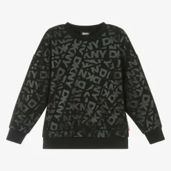 DKNY Black Cotton Jacquard Sweatshirt Online