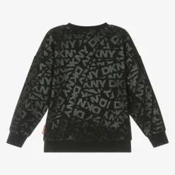 DKNY Black Cotton Jacquard Sweatshirt Online