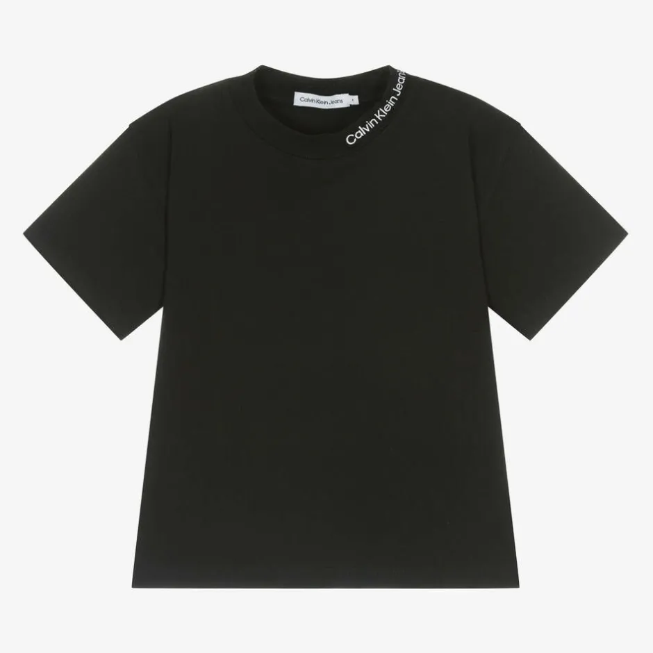 Calvin Klein Black Cotton Jersey T-Shirt Hot