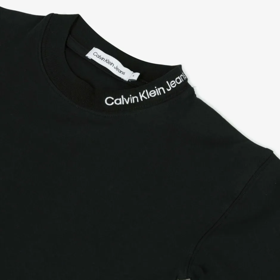 Calvin Klein Black Cotton Jersey T-Shirt Hot