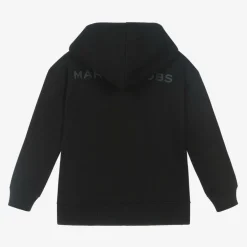 MARC JACOBS Black Cotton Jersey Zip-Up Hoodie Hot