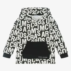 MARC JACOBS Black Cotton Jumbled Logo Hoodie Sale
