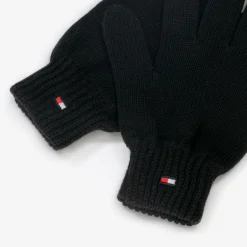 Tommy Hilfiger Black Cotton Knit Flag Gloves Online