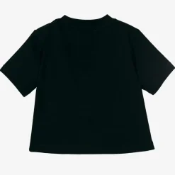 Burberry Black Cotton Logo Baby T-Shirt Online