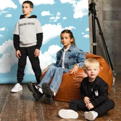 Moschino Kid-Teen Black Cotton M Logo Tracksuit Clearance