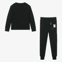 Moschino Kid-Teen Black Cotton M Logo Tracksuit Clearance