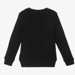 Calvin Klein Black Cotton Monogram Logo Sweatshirt Hot