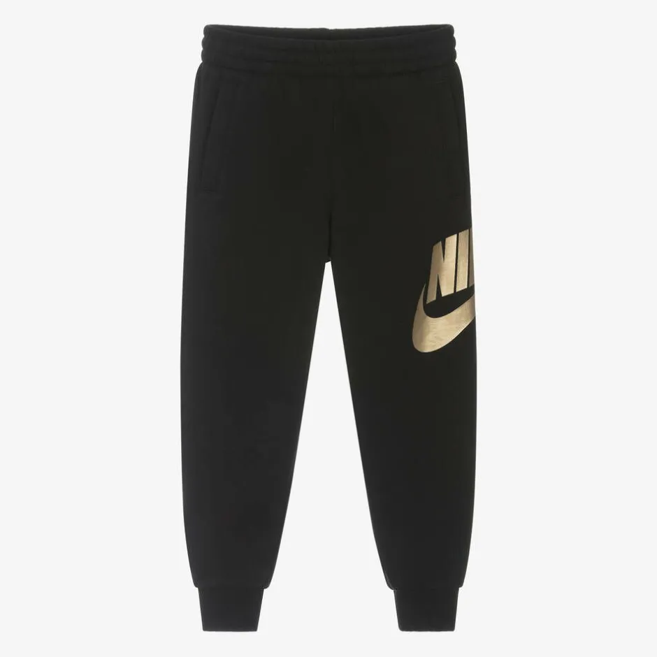 Nike Black Cotton Swoosh Logo Joggers Best