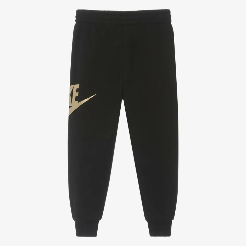 Nike Black Cotton Swoosh Logo Joggers Best
