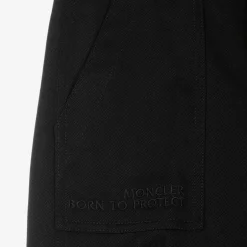 Moncler Enfant Black Cotton Twill Trousers Online