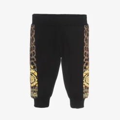 Versace Black Cotton Wild Barocco Joggers Clearance