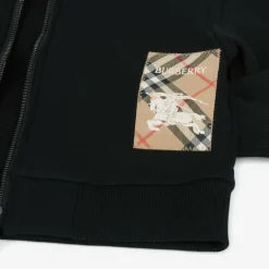 Burberry Black Cotton Zip-Up Top Online