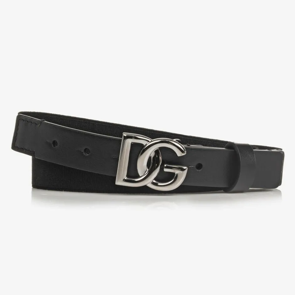 Dolce amp; Gabbana Black Elasticated DG Belt Best