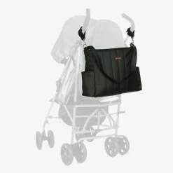 Uzturre Black Faux Leather Baby Changing Bag (43cm) New