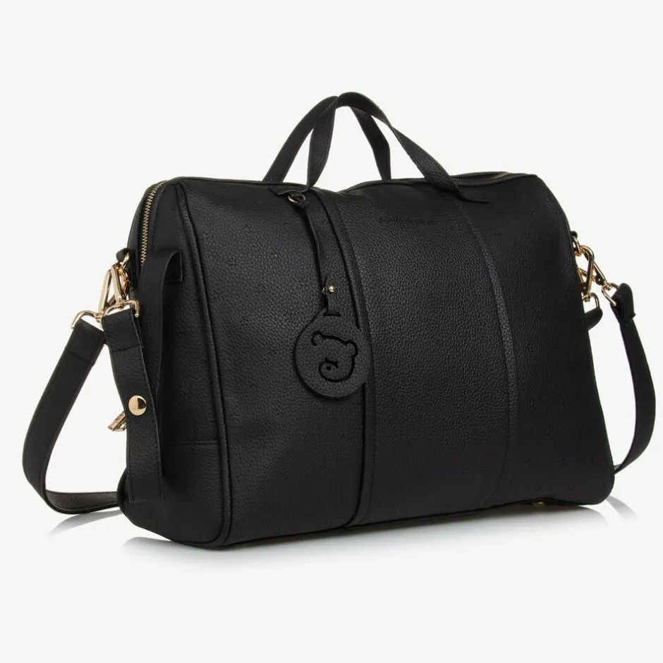 Pasito a Pasito Black Faux Leather Changing Bag (38cm) Outlet