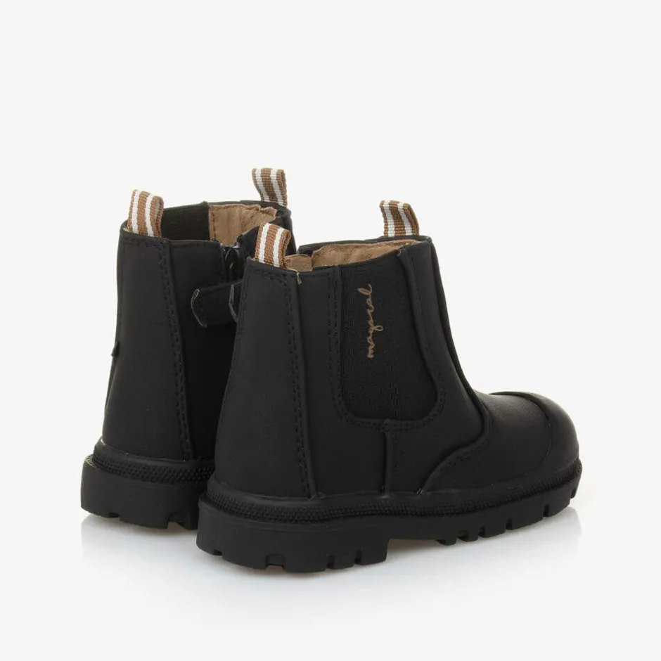 Mayoral Black Faux Leather Chelsea Baby Boots Hot