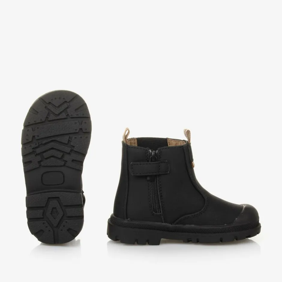 Mayoral Black Faux Leather Chelsea Baby Boots Hot