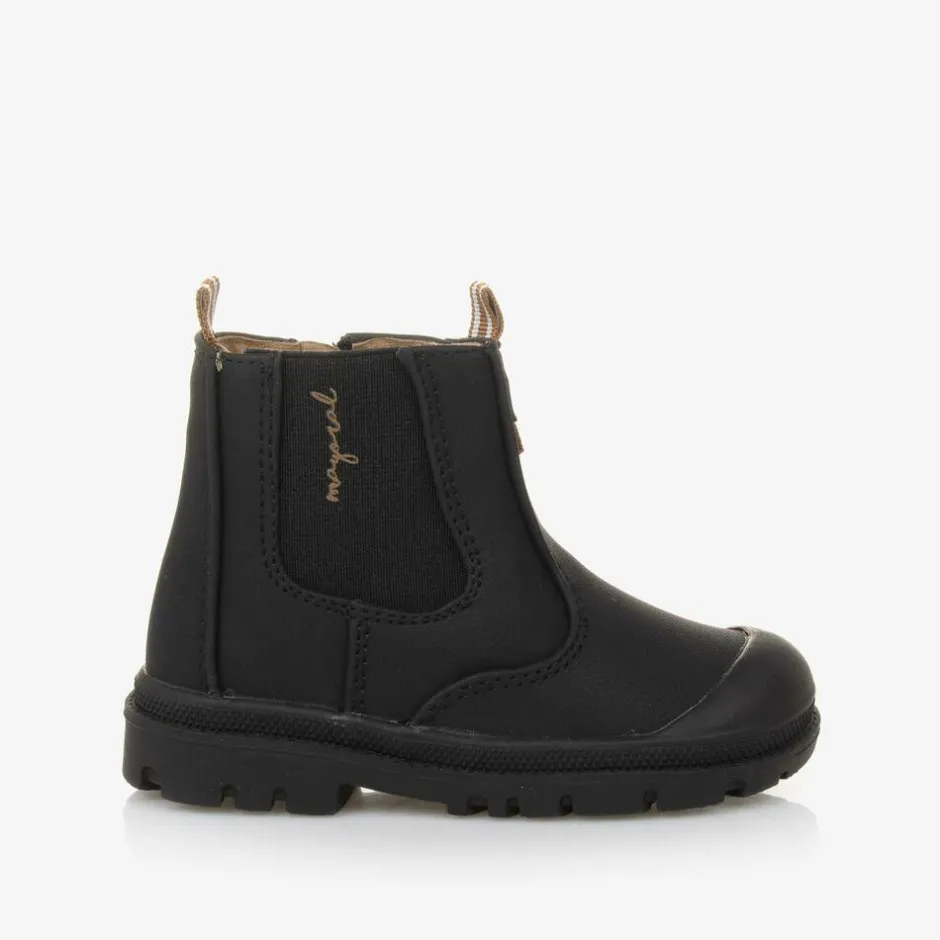 Mayoral Black Faux Leather Chelsea Baby Boots Hot