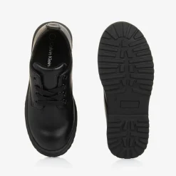 Calvin Klein Black Faux Leather Shoes Hot