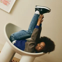 Calvin Klein Black Faux Leather Trainers Sale