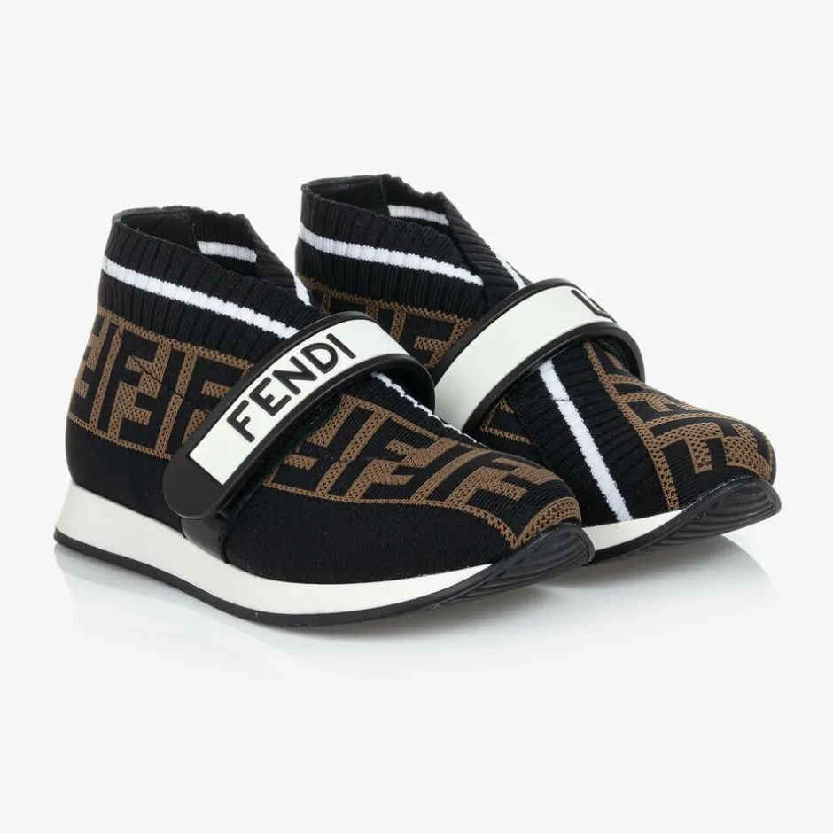 Fendi Black FF Logo Trainers Sale