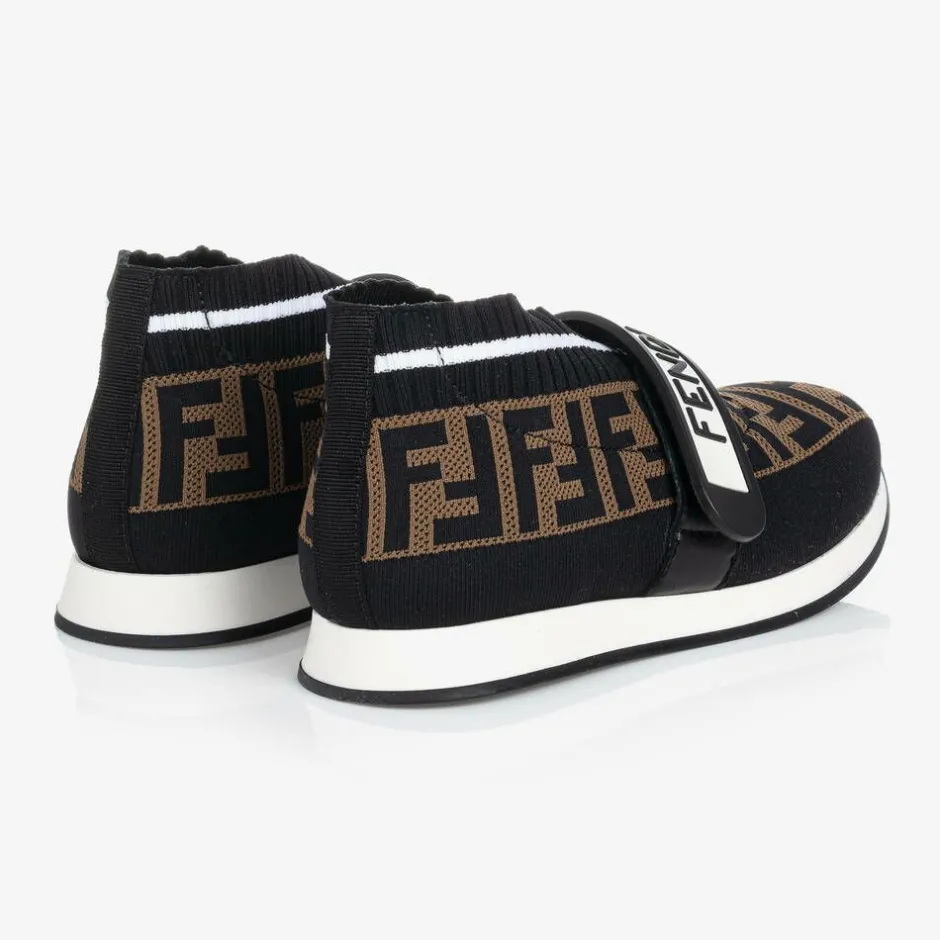 Fendi Black FF Logo Trainers Sale