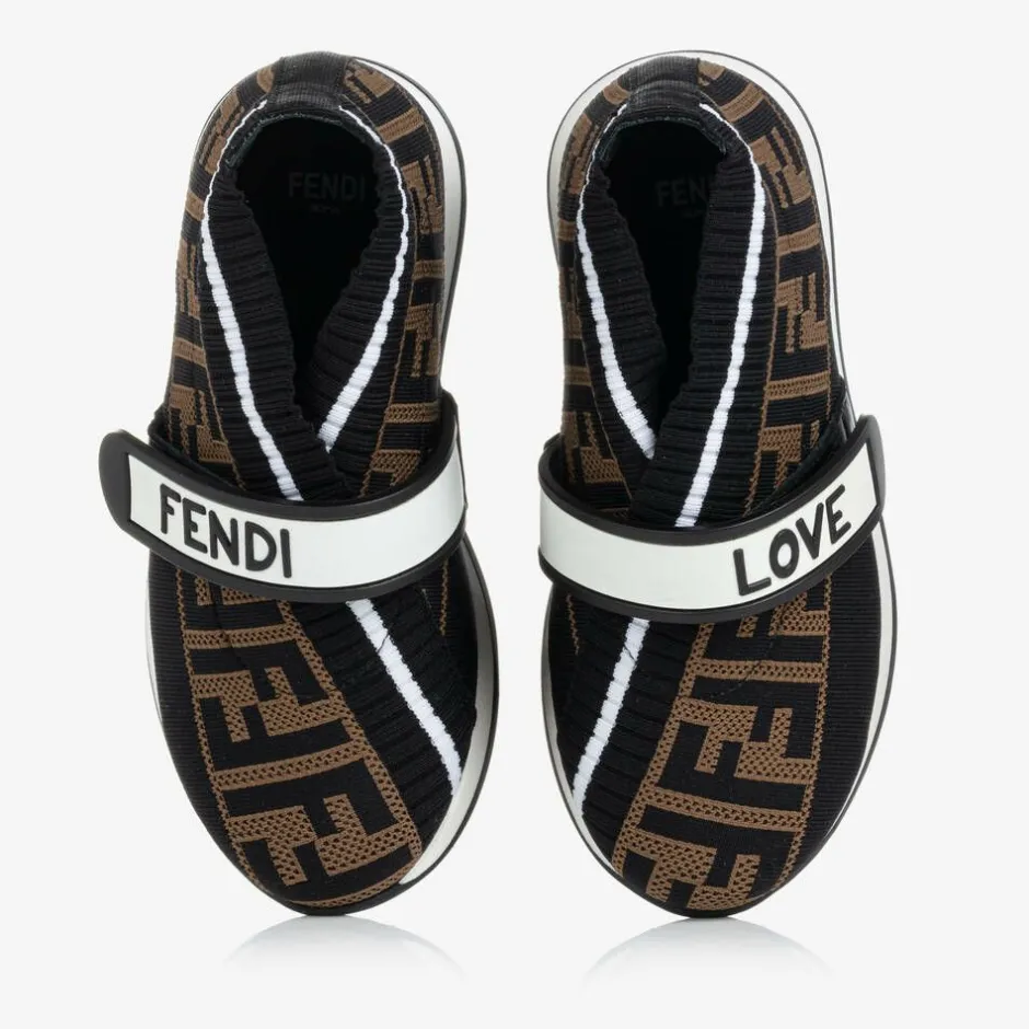 Fendi Black FF Logo Trainers Sale