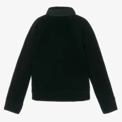 Moncler Enfant Black Fleece Zip-Up Top