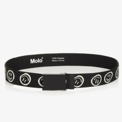 Molo Black Graphic Woven Belt Outlet