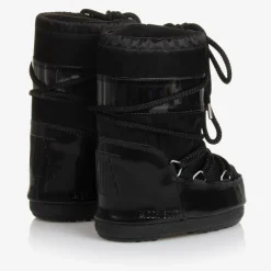 Moon Boot Black Icon Glance Satin Snow Boots Discount