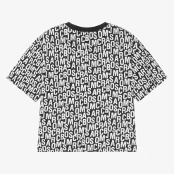 MARC JACOBS Black Jumbled Logo T-Shirt Clearance