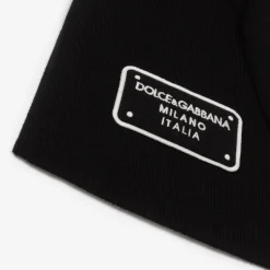Dolce amp; Gabbana Black Knitted Wool Scarf Online
