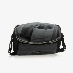 Storksak Black Leather Alyssa Stroller Organiser Bag (27cm) New