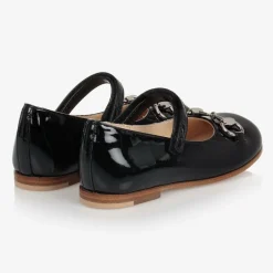 Gucci Black Leather Ballerina Shoes Outlet