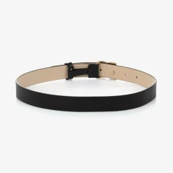 Dolce amp; Gabbana Black Leather DG Buckle Belt
