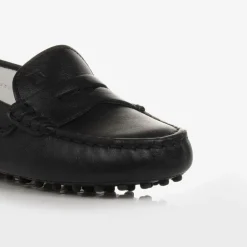 Tods Black Leather Gommino Moccasins Sale