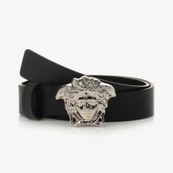 Versace Black Leather Medusa Belt Online
