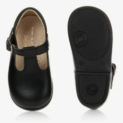 Early Days Black Leather Shoes Clearance