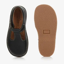 Childrens Classics Black Leather T-Bar Shoes New
