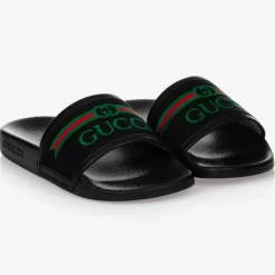 Gucci Black Logo Sliders Clearance