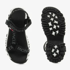 Moncler Enfant Black Logo Sporty Sandals Sale
