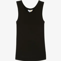 Joha Black Merino Wool & Silk Vest Outlet