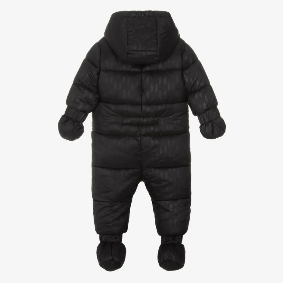 KARL LAGERFELD KIDS Black Monogram Snowsuit Outlet