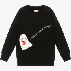 Wauw Capow Black Organic Cotton Ghost Sweatshirt Online