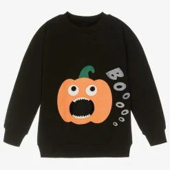 Wauw Capow Black Organic Cotton Pumpkin Sweatshirt